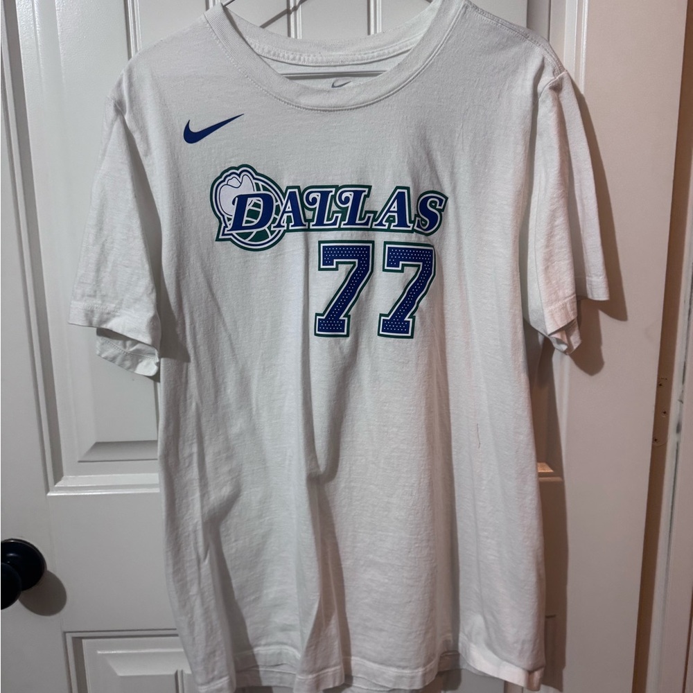 Nike White and Blue Dallas 77 Tee